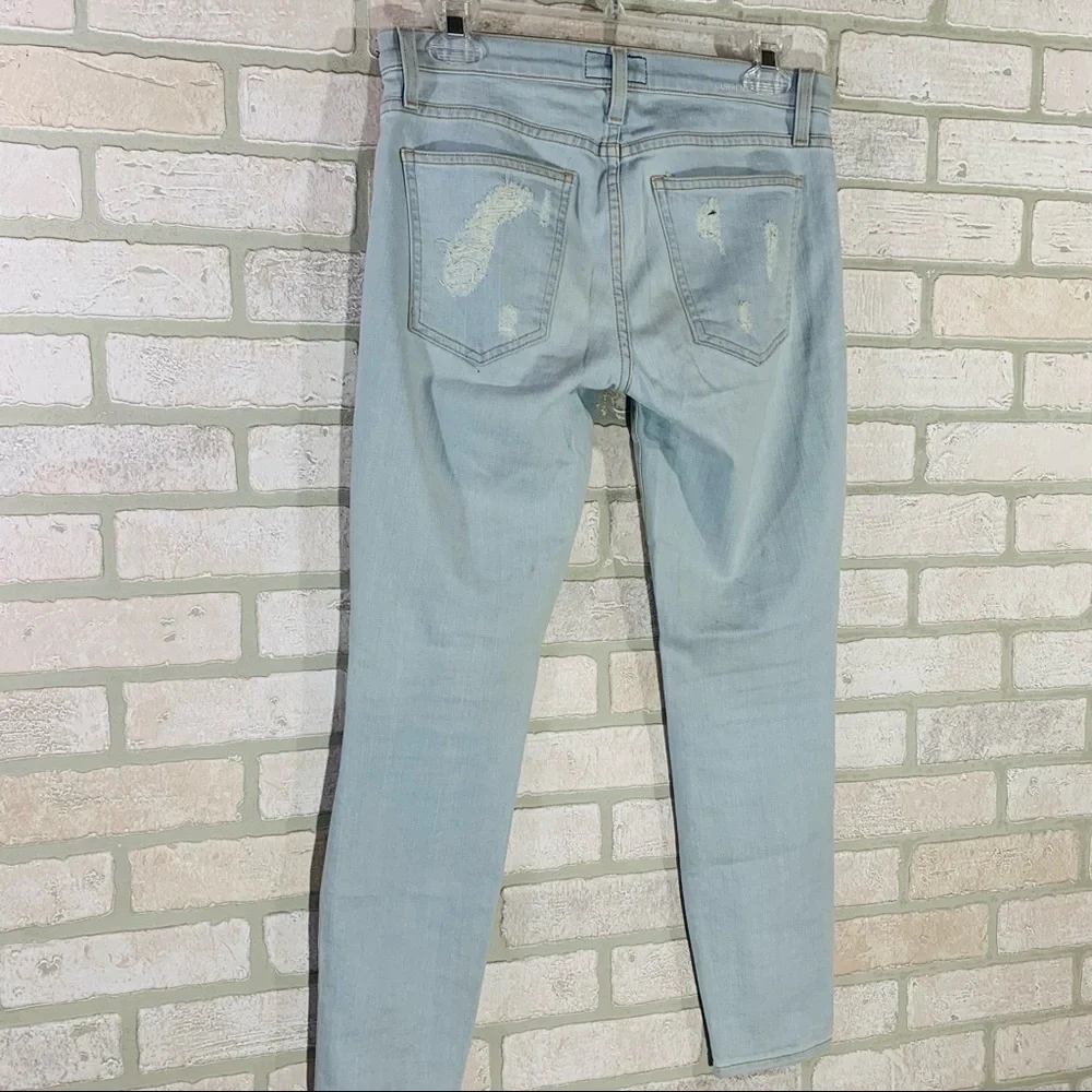 Current/Elliott The Stiletto Skinny Jeans in Chalky Indigo Shredded Size 27